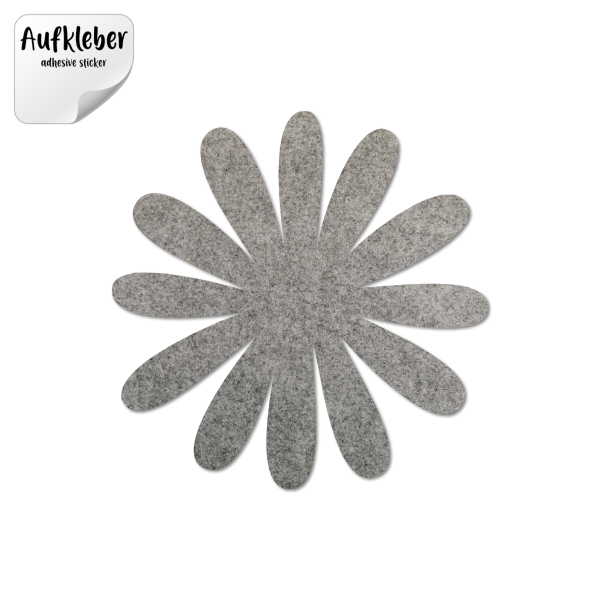 Filz-Aufkleber Blüte C, 8 runde Blätter, ohne Cut – Bild 2