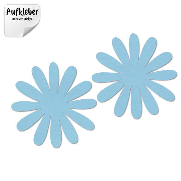 Filz-Aufkleber Blüte C, 8 runde Blätter, ohne Cut – Bild 3