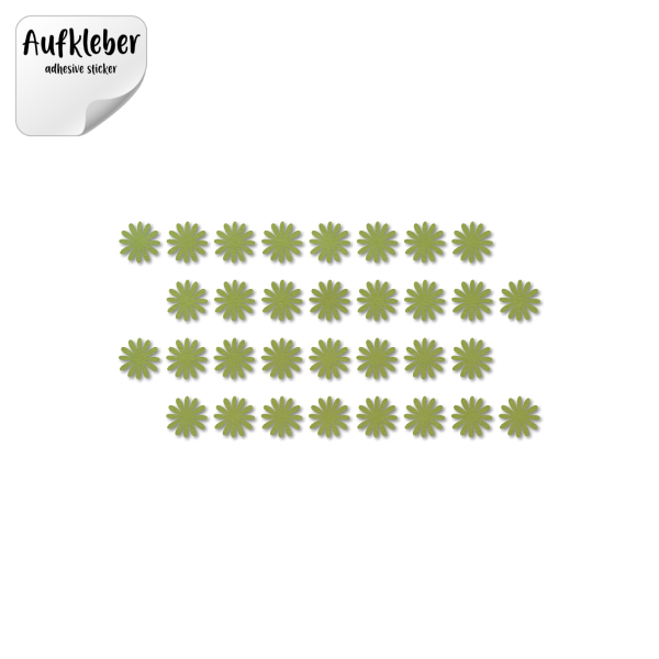 Filz-Aufkleber Blüte C, 8 runde Blätter, ohne Cut – Bild 7