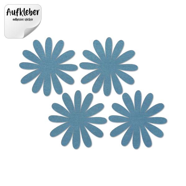 Filz-Aufkleber Blüte C, 8 runde Blätter, ohne Cut – Bild 4