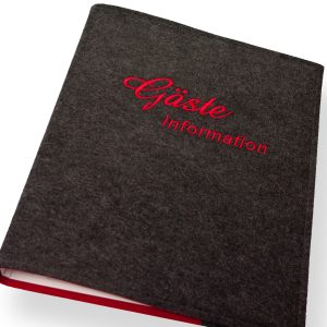 Ordner DIN A4 Gäste Information anthrazit-melange