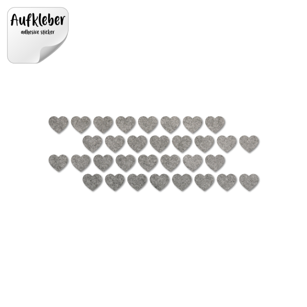 Filz-Aufkleber Herz A ohne Innencut – Bild 7