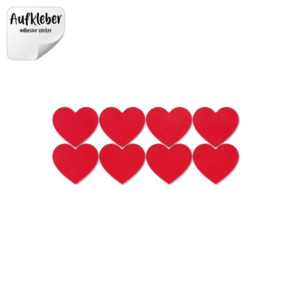 Filz-Aufkleber Herz A ohne Innencut – Bild 5