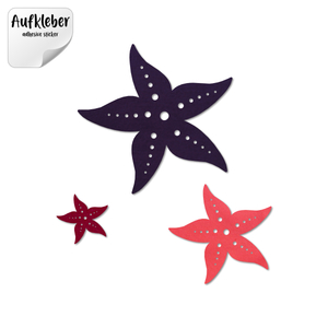 Filz-Aufkleber Seesterne