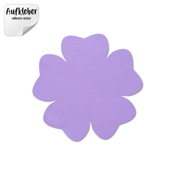 Filz-Aufkleber Blüte B, 5 herzförmige Blätter, ohne Cut – Bild 7