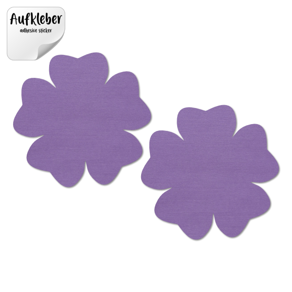 Filz-Aufkleber Blüte B, 5 herzförmige Blätter, ohne Cut – Bild 6