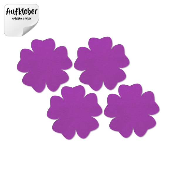 Filz-Aufkleber Blüte B, 5 herzförmige Blätter, ohne Cut – Bild 4