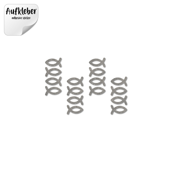 Filz-Aufkleber Fisch Ichthys mit Innencut – Bild 6