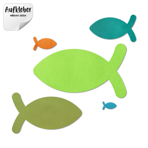 Filz-Aufkleber Fisch Ichthys ohne Innencut