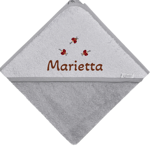 Funnies Baby Badetuch anthrazit-grau (Motiv-Auswahl)