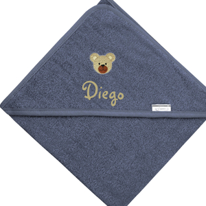 Funnies Baby Badetuch seidenblau (Motivauswahl)