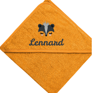 Funnies Baby Badetuch ocker (Motiv-Auswahl)