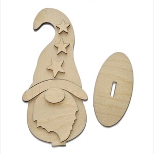 Weihnachtswichtel Ständer Gnom C, 12 cm hoch (Bastelset)