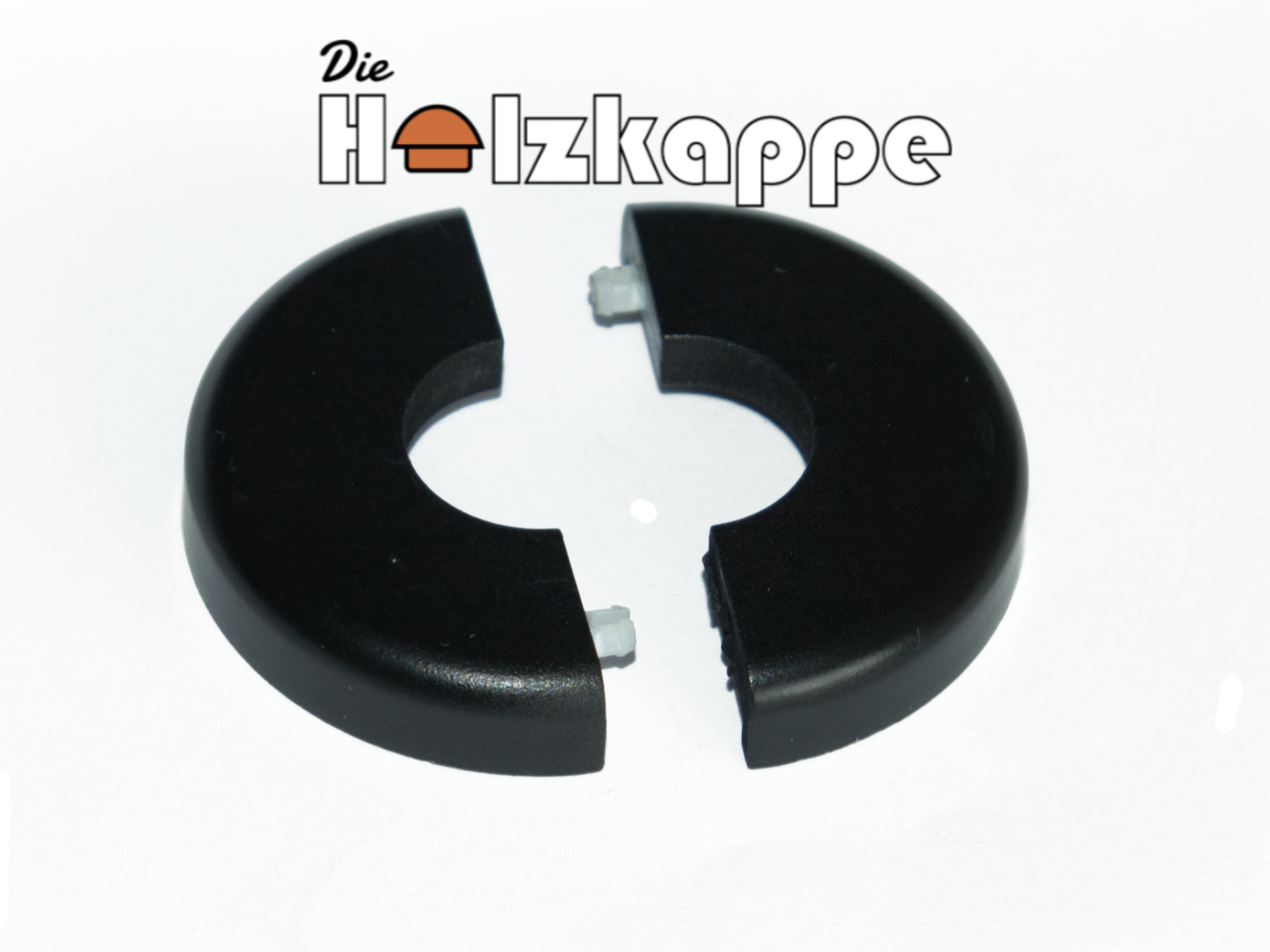 Satz ABS Wandanschluss-Rosette (2-teilig) zum nachträglichen Austausch 44mm Ø, 8mm hoch, für Stahlbolzen 16mm Ø