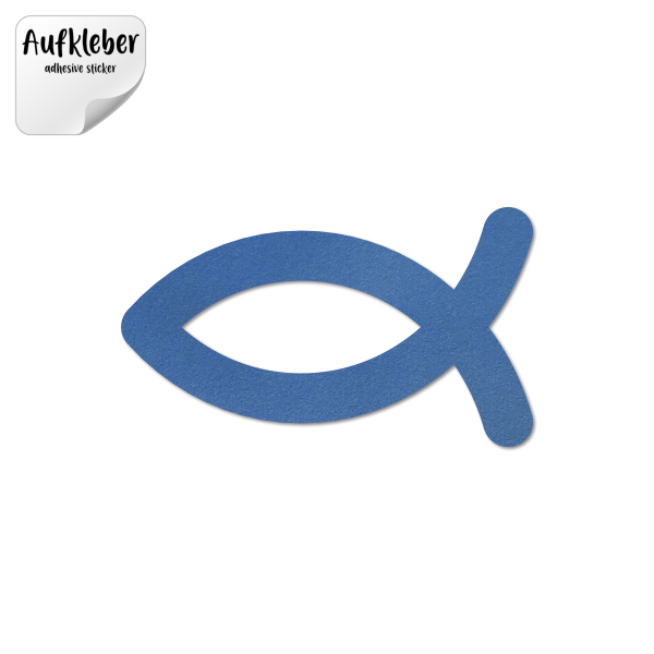 Filz-Aufkleber Fisch Ichthys mit Innencut – Bild 2