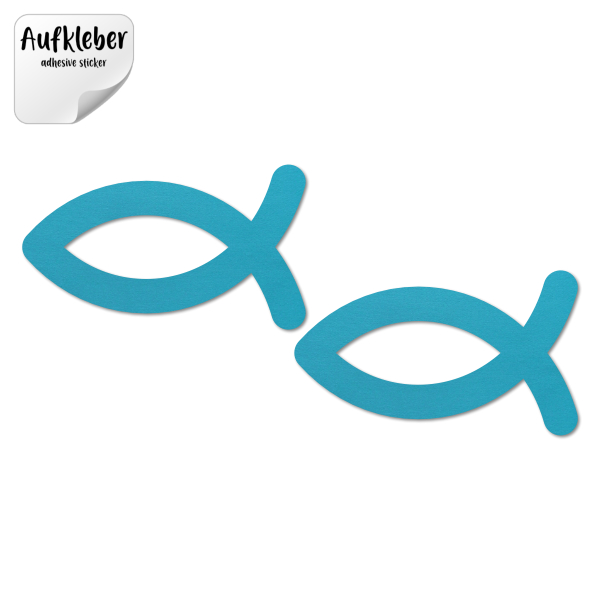Filz-Aufkleber Fisch Ichthys mit Innencut – Bild 3