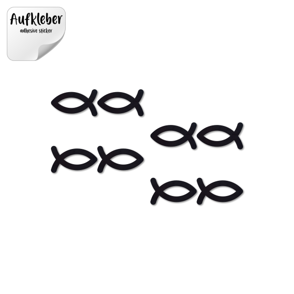 Filz-Aufkleber Fisch Ichthys mit Innencut – Bild 5