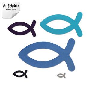 Filz-Aufkleber Fisch Ichthys mit Innencut