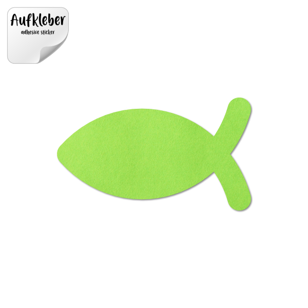 Filz-Aufkleber Fisch Ichthys ohne Innencut – Bild 6