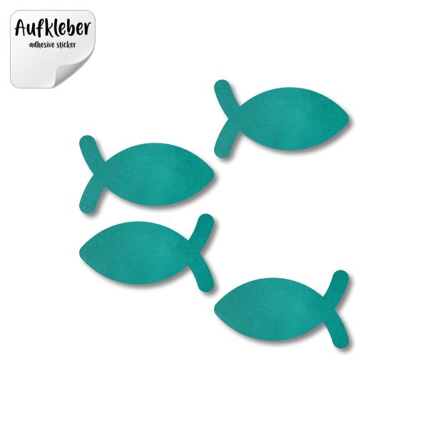 Filz-Aufkleber Fisch Ichthys ohne Innencut – Bild 4
