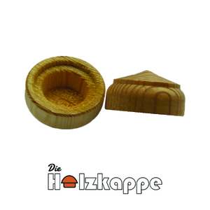 Hirnholz Abdeck-Rosette 34mm Ø, mit stufenförmiger Innenbohrung 19x10 u. 20x12 mm