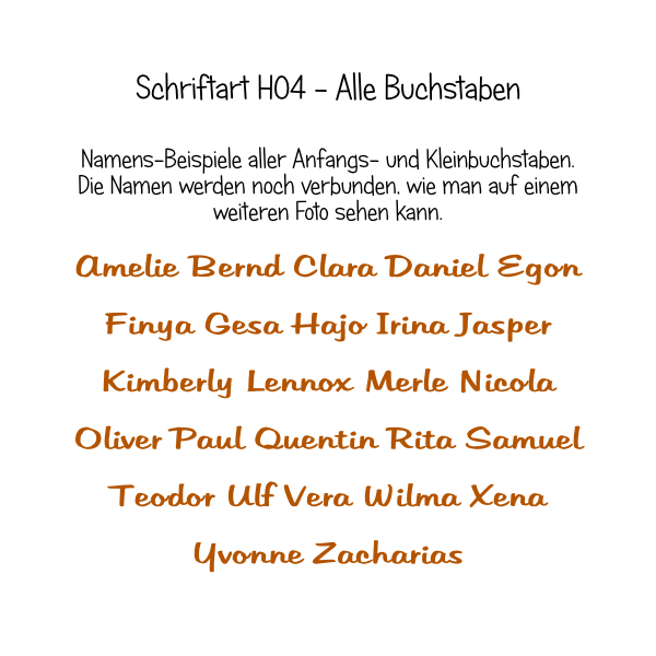 Name aus Holz, Schriftart H04, 4mm stark, roh – Bild 2