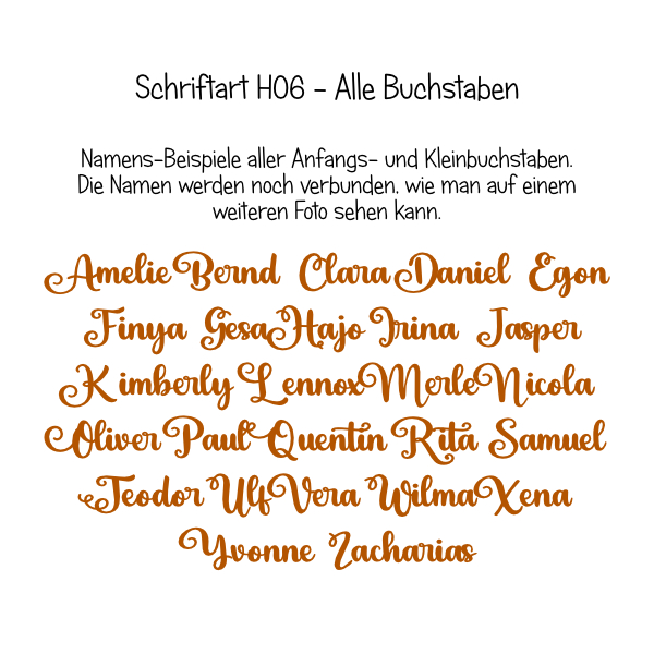 Name aus Holz, Schriftart H06, 4mm stark, roh – Bild 2