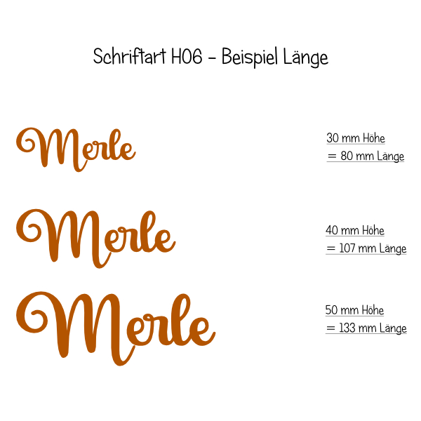 Name aus Holz, Schriftart H06, 4mm stark, roh – Bild 4