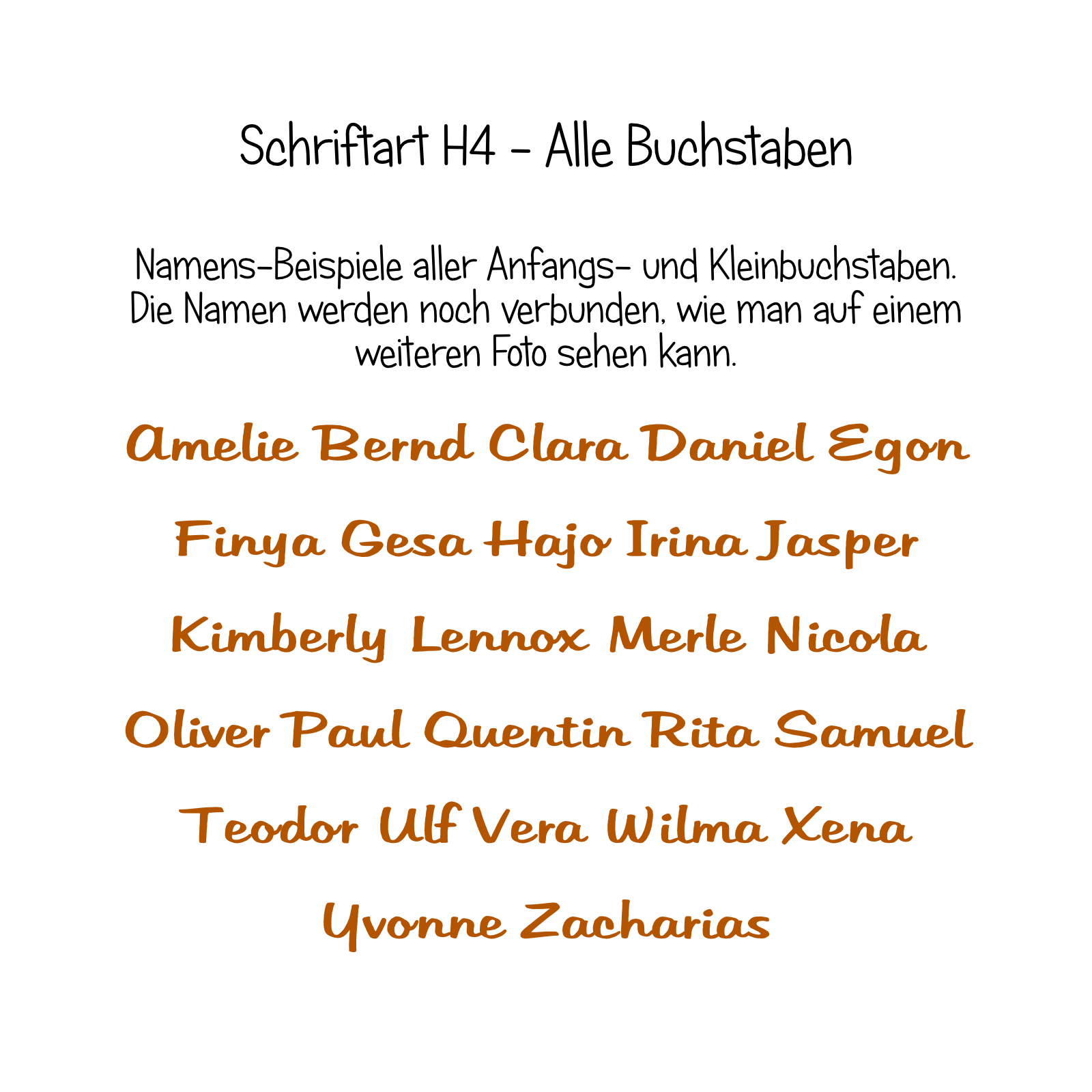 Name aus Holz, verbunden, Schriftart H4 – Bild 3